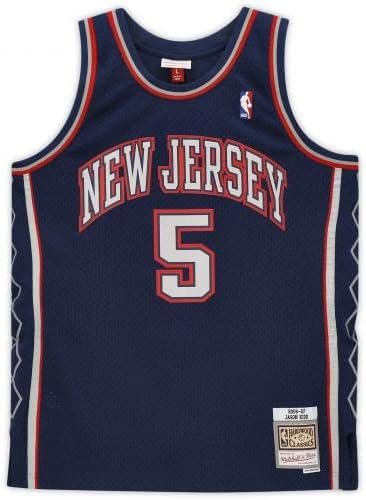 Jason Kidd New Jersey Nets İmzalı Donanma 2006-2007 Parke Klasik Swingman Mitchell & Ness Çoğaltma Forması HOF 2018 Yazıtlı-İmzalı